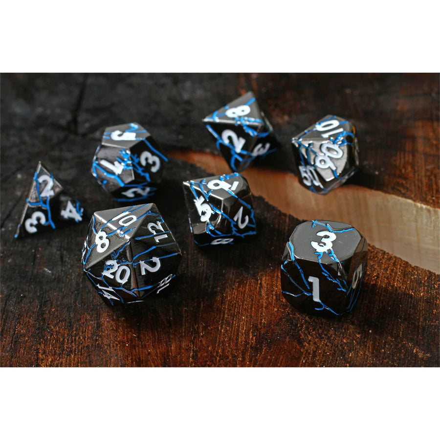 Forged Gaming Tempus Magus Poly 7 Metal Dice Set | Dragon's Lair Comics and Fantasy Houston TX