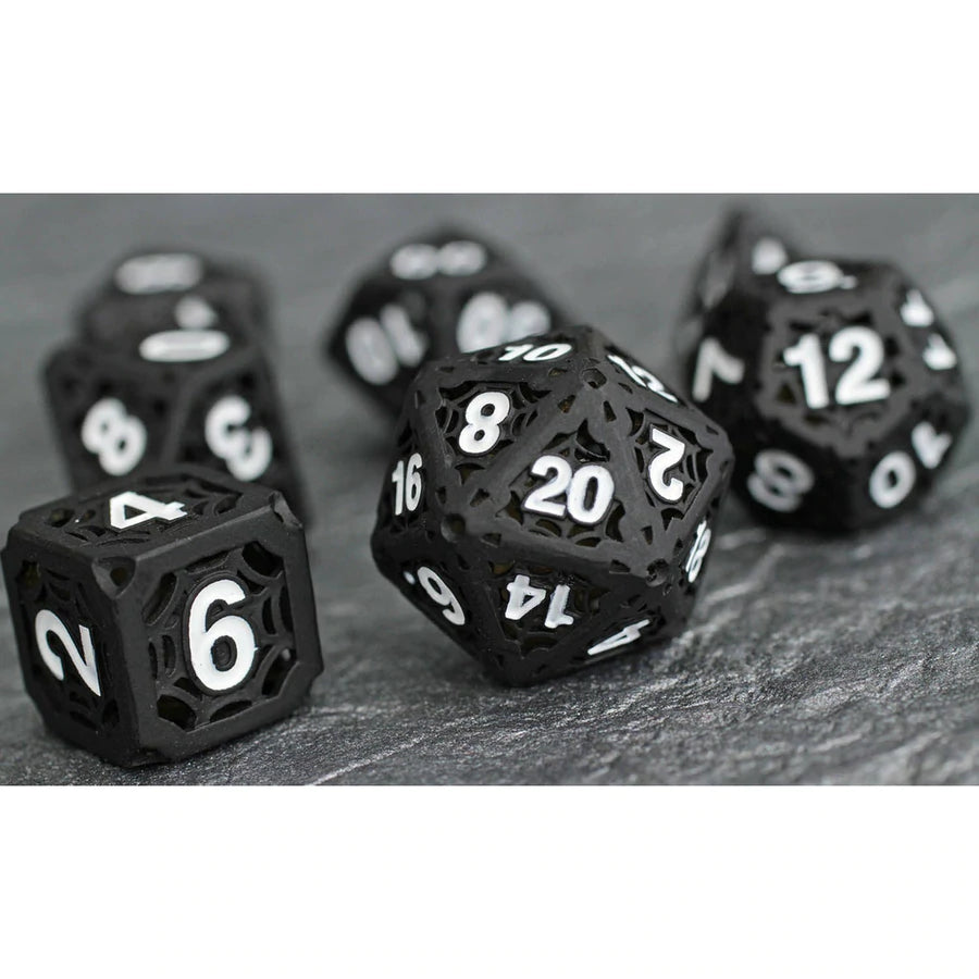 Forged Gaming Venomous Web Poly 7 Metal Dice Set | Dragon's Lair Comics and Fantasy Houston TX