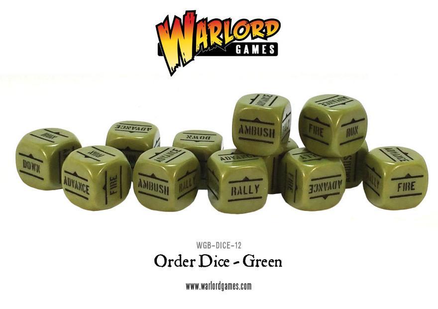 Bolt Action: Orders Dice (Green) Dice Set | Dragon's Lair Comics and Fantasy Houston TX