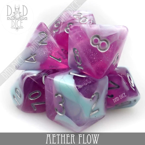 DND Dice Poly 7 Dice Set: Aether Flow | Dragon's Lair Comics and Fantasy Houston TX