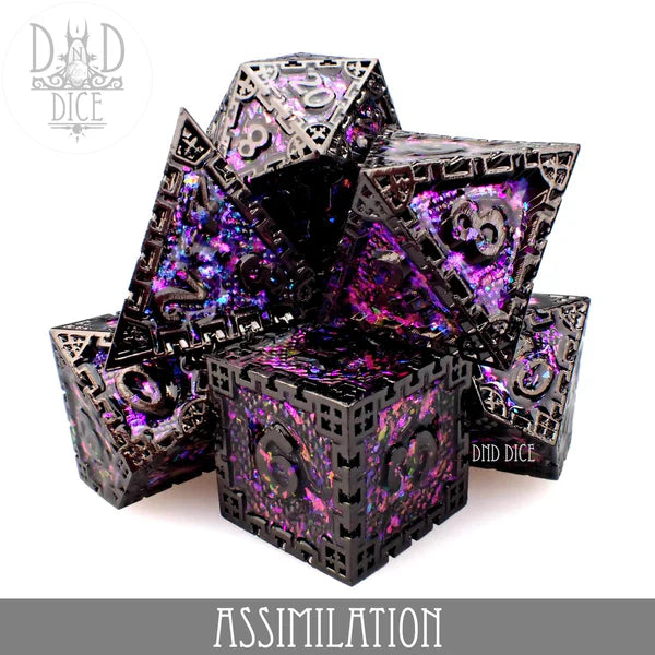 DND Dice Poly 7 Metal Dice Set: Assimilation | Dragon's Lair Comics and Fantasy Houston TX