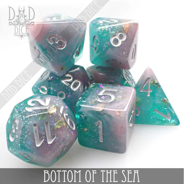 DND Dice Poly 7 Dice Set: Bottom of the Sea | Dragon's Lair Comics and Fantasy Houston TX