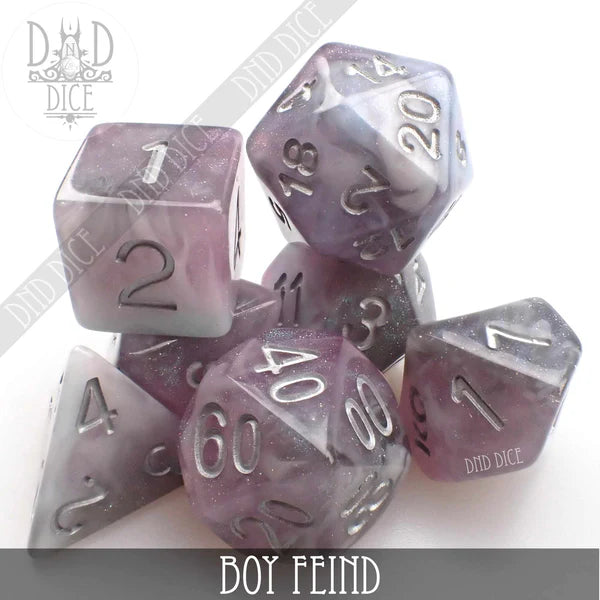 DND Dice Poly 7 Dice Set: Boy Fiend | Dragon's Lair Comics and Fantasy Houston TX