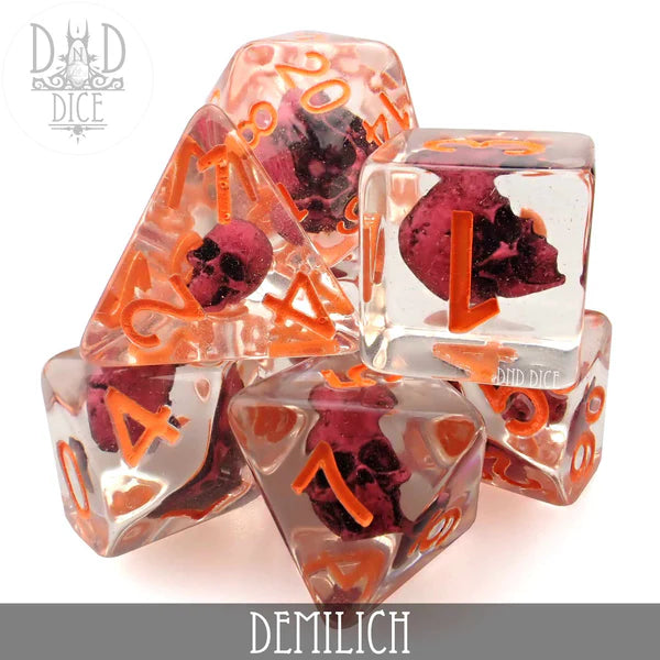 DND Dice Poly 7 Dice Set: Demilich | Dragon's Lair Comics and Fantasy Houston TX