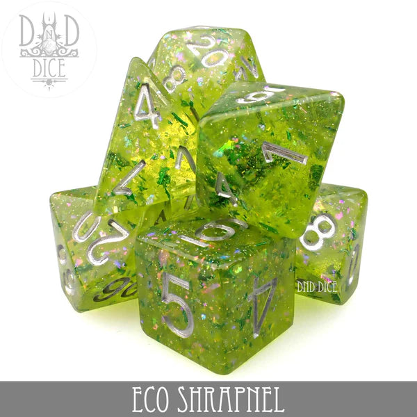 DND Dice Poly 7 Dice Set: Eco Shrapnel | Dragon's Lair Comics and Fantasy Houston TX