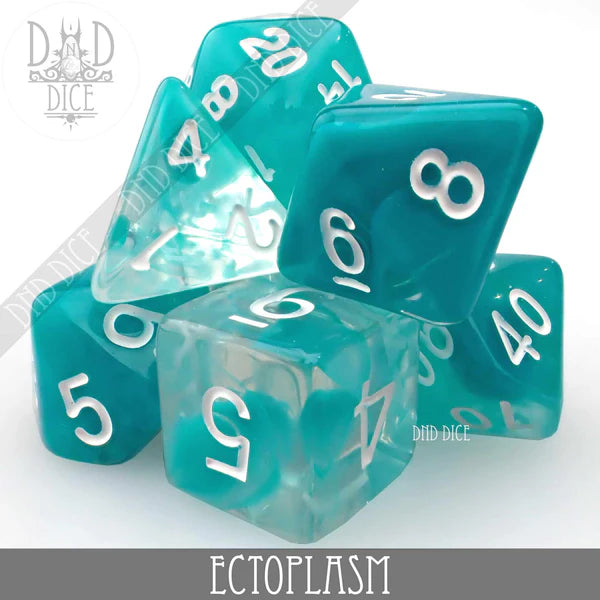 DND Dice Poly 7 Dice Set: Ectoplasm | Dragon's Lair Comics and Fantasy Houston TX