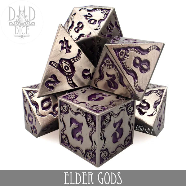 DND Dice Poly 7 Metal Dice Set: Elder Gods | Dragon's Lair Comics and Fantasy Houston TX