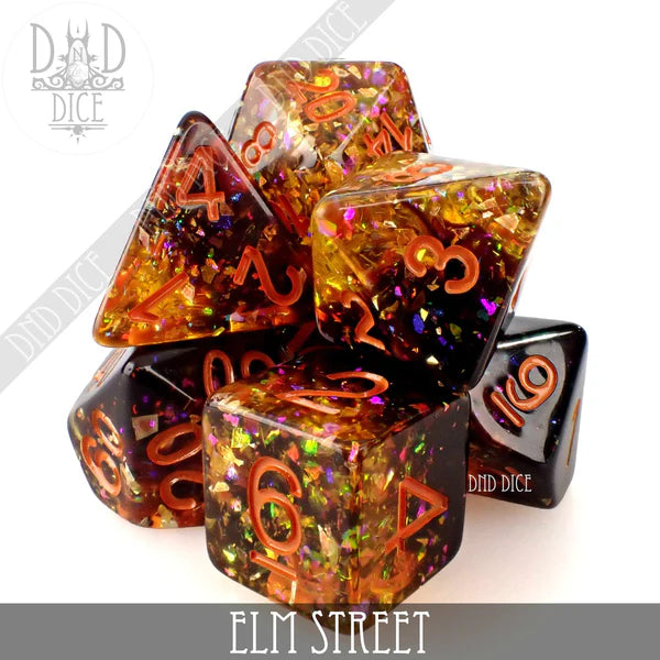 DND Dice Poly 7 Dice Set: Elm Street | Dragon's Lair Comics and Fantasy Houston TX