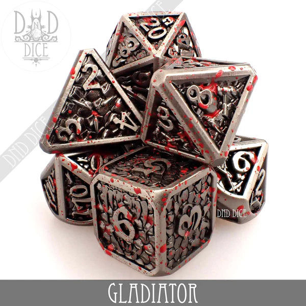 DND Dice Poly 7 Metal Dice Set: Gladiator | Dragon's Lair Comics and Fantasy Houston TX