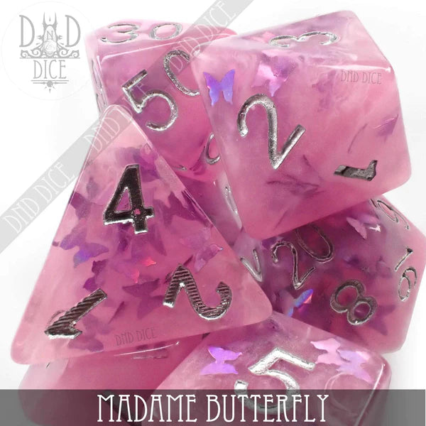 DND Dice Poly 7 Dice Set: Madame Butterfly | Dragon's Lair Comics and Fantasy Houston TX