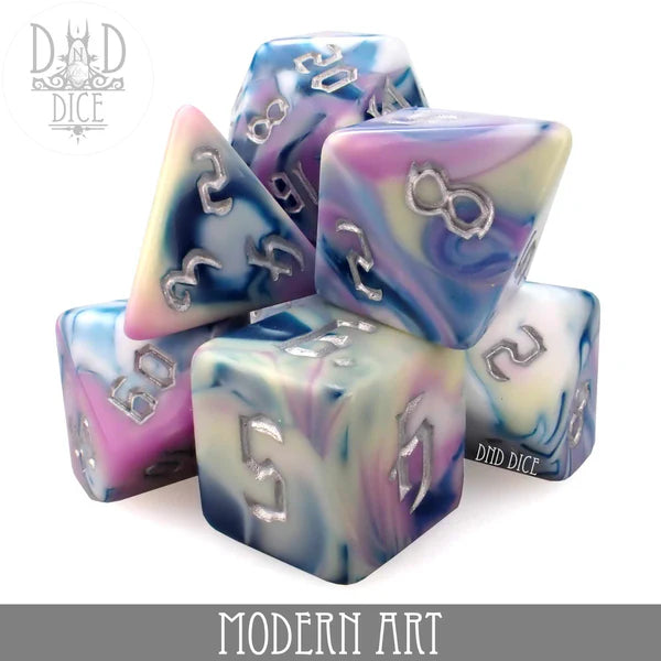 DND Dice Poly 7 Dice Set: Modern Art | Dragon's Lair Comics and Fantasy Houston TX