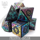 DND Dice Poly 7 Dice Set: Prismatic Obelisk | Dragon's Lair Comics and Fantasy Houston TX