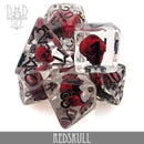 DND Dice Poly 7 Dice Set: Red Skull | Dragon's Lair Comics and Fantasy Houston TX