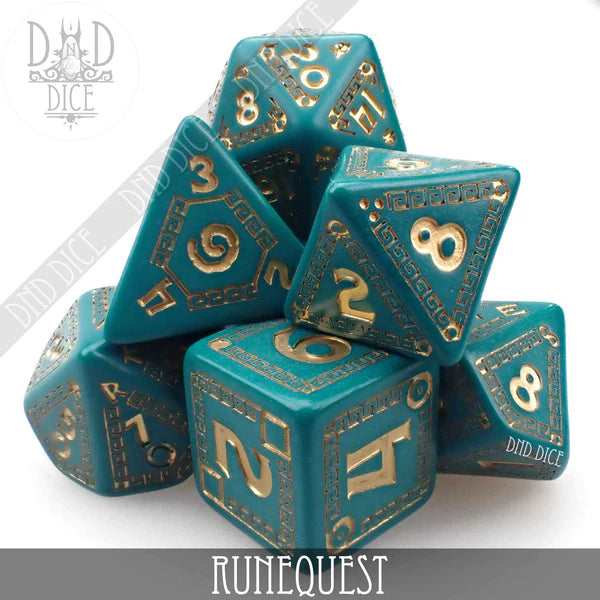 Q Workshop Poly 7 Dice Set: Runequest | Dragon's Lair Comics and Fantasy Houston TX