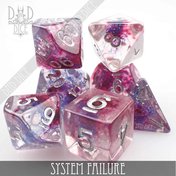 DND Dice Poly 7 Dice Set: System Failure | Dragon's Lair Comics and Fantasy Houston TX