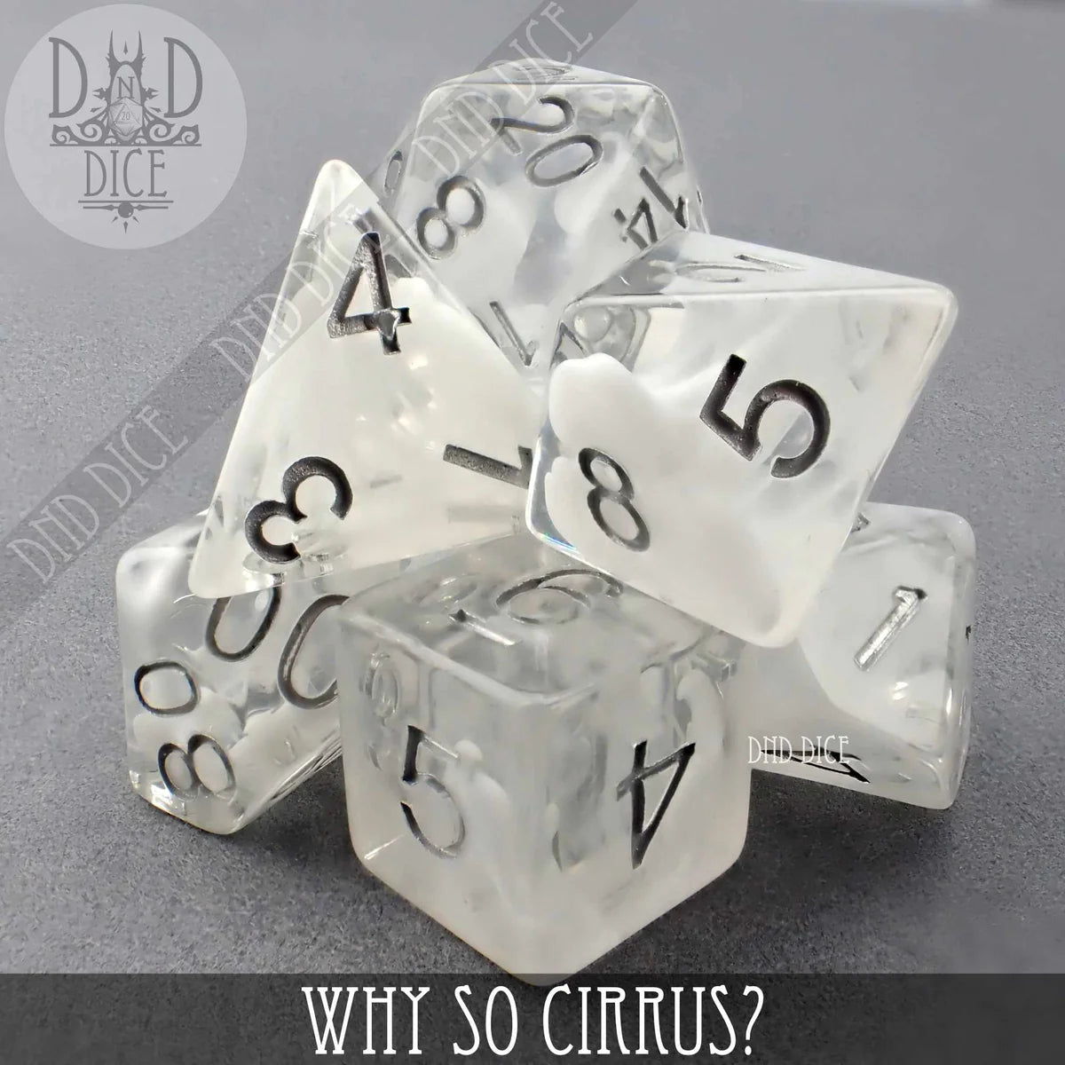 DND Dice Poly 7 Dice Set: Why So Cirrus | Dragon's Lair Comics and Fantasy Houston TX