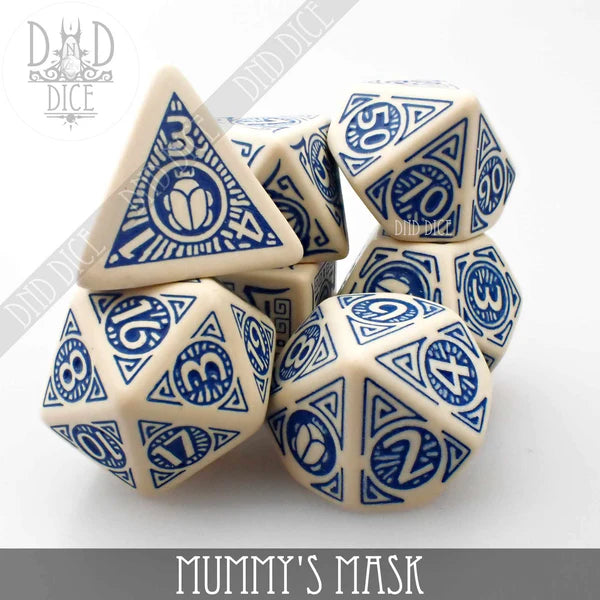 Q Workshop Poly 7 Dice Set: Pathfinder Mummy's Mask | Dragon's Lair Comics and Fantasy Houston TX