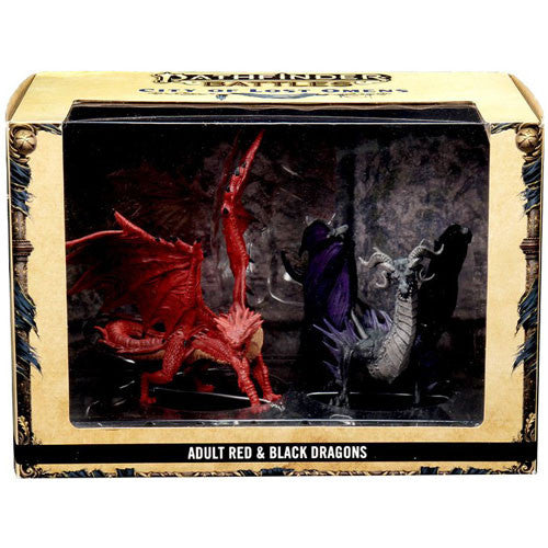 Wizkids Pathfinder BATTLES MINIATURES: CITY OF LOST OMENS PREMIUM FIGURE SET: RED AND BLACK ADULT DRAGONS | Dragon's Lair Comics and Fantasy Houston TX