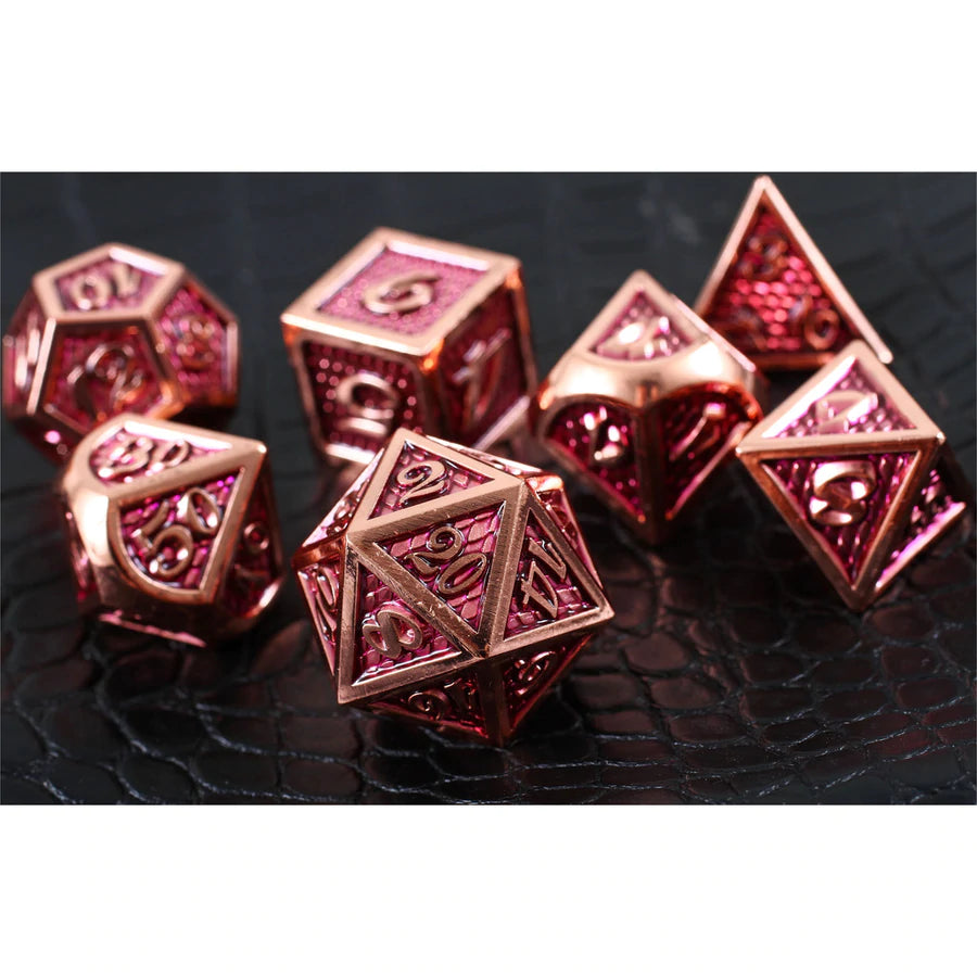 Forged Gaming Wyrm Blood Poly 7 Metal Dice Set | Dragon's Lair Comics and Fantasy Houston TX