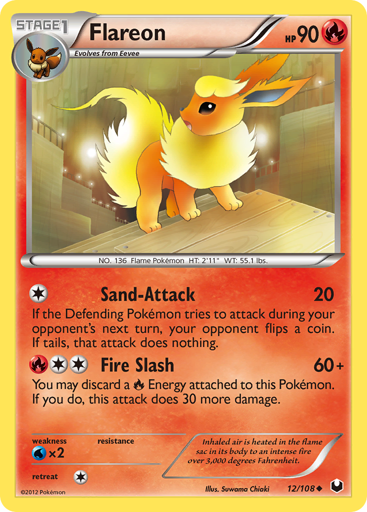 Flareon (12/108) [Black & White: Dark Explorers] | Dragon's Lair Comics and Fantasy Houston TX