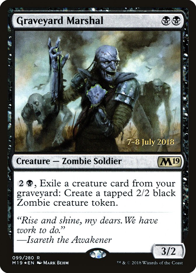 Graveyard Marshal [Core Set 2019 Prerelease Promos] | Dragon's Lair Comics and Fantasy Houston TX