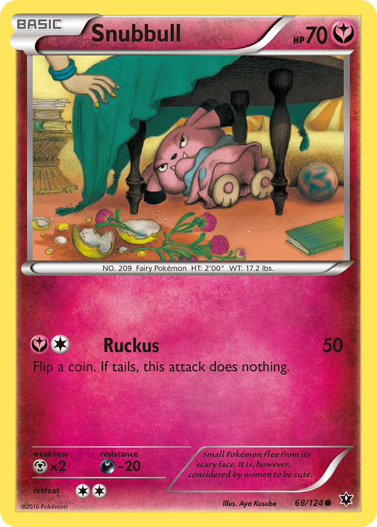 Snubbull (68/124) [XY: Fates Collide] | Dragon's Lair Comics and Fantasy Houston TX