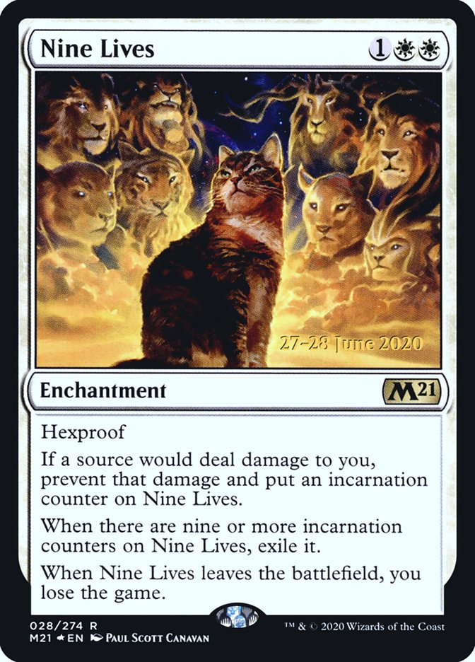 Nine Lives [Core Set 2021 Prerelease Promos] | Dragon's Lair Comics and Fantasy Houston TX