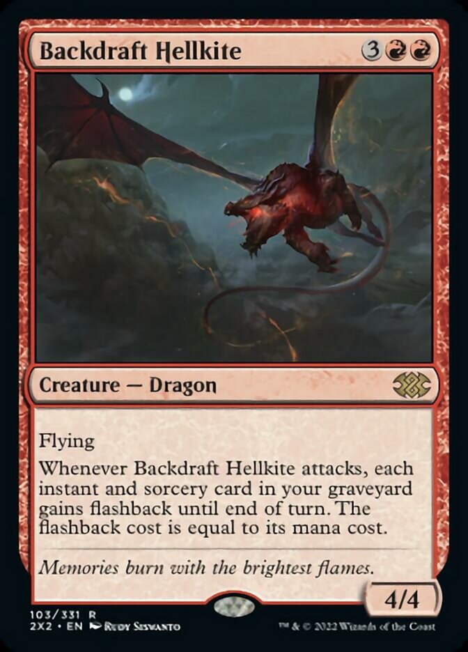 Backdraft Hellkite [Double Masters 2022] | Dragon's Lair Comics and Fantasy Houston TX