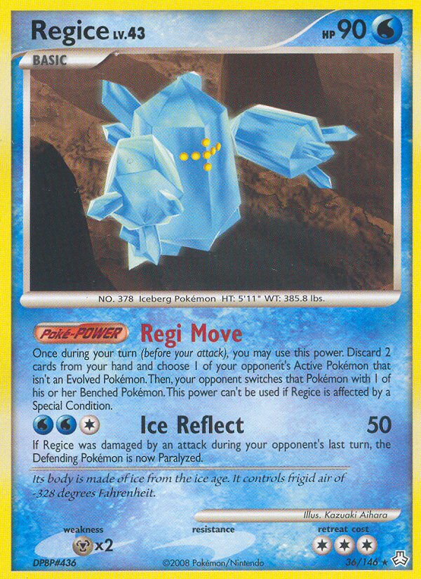 Regice (36/146) [Diamond & Pearl: Legends Awakened] | Dragon's Lair Comics and Fantasy Houston TX