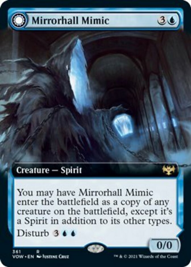 Mirrorhall Mimic // Ghastly Mimicry (Extended Art) [Innistrad: Crimson Vow] | Dragon's Lair Comics and Fantasy Houston TX