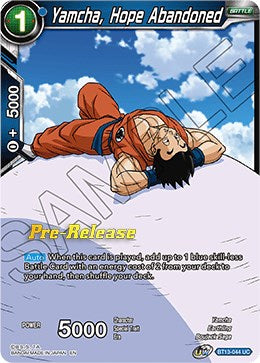 Yamcha, Hope Abandoned (BT13-044) [Supreme Rivalry Prerelease Promos] | Dragon's Lair Comics and Fantasy Houston TX