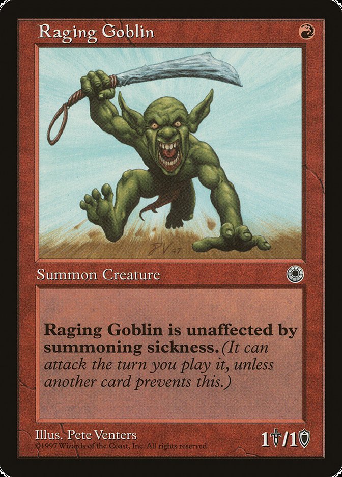 Raging Goblin (No Flavor Text) [Portal] | Dragon's Lair Comics and Fantasy Houston TX