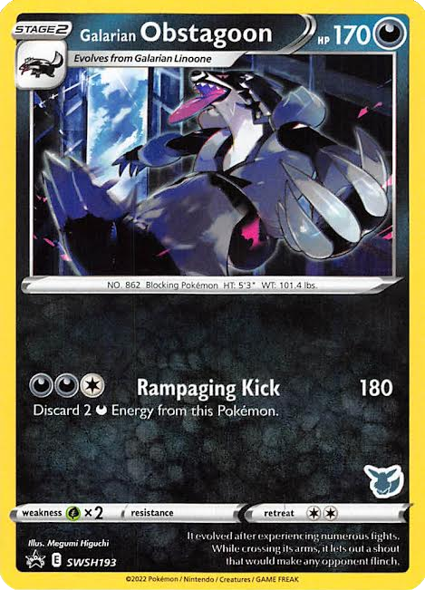 Galarian Obstagoon (SWSH193) (Eevee Deck) [Battle Academy 2022] | Dragon's Lair Comics and Fantasy Houston TX