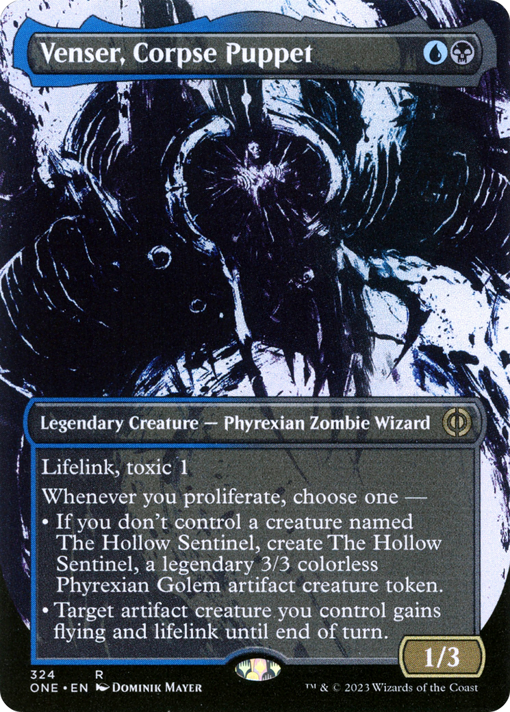 Venser, Corpse Puppet (Borderless Ichor) [Phyrexia: All Will Be One] | Dragon's Lair Comics and Fantasy Houston TX