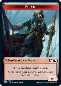 Pirate // Treasure Double-Sided Token [Core Set 2021 Tokens] | Dragon's Lair Comics and Fantasy Houston TX