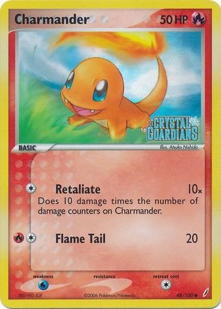 Charmander (48/100) (Stamped) [EX: Crystal Guardians] | Dragon's Lair Comics and Fantasy Houston TX