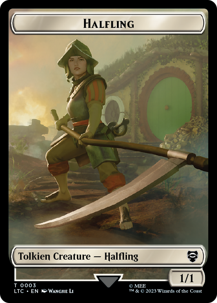 Halfling // Treasure Token [The Lord of the Rings: Tales of Middle-Earth Commander Tokens] | Dragon's Lair Comics and Fantasy Houston TX