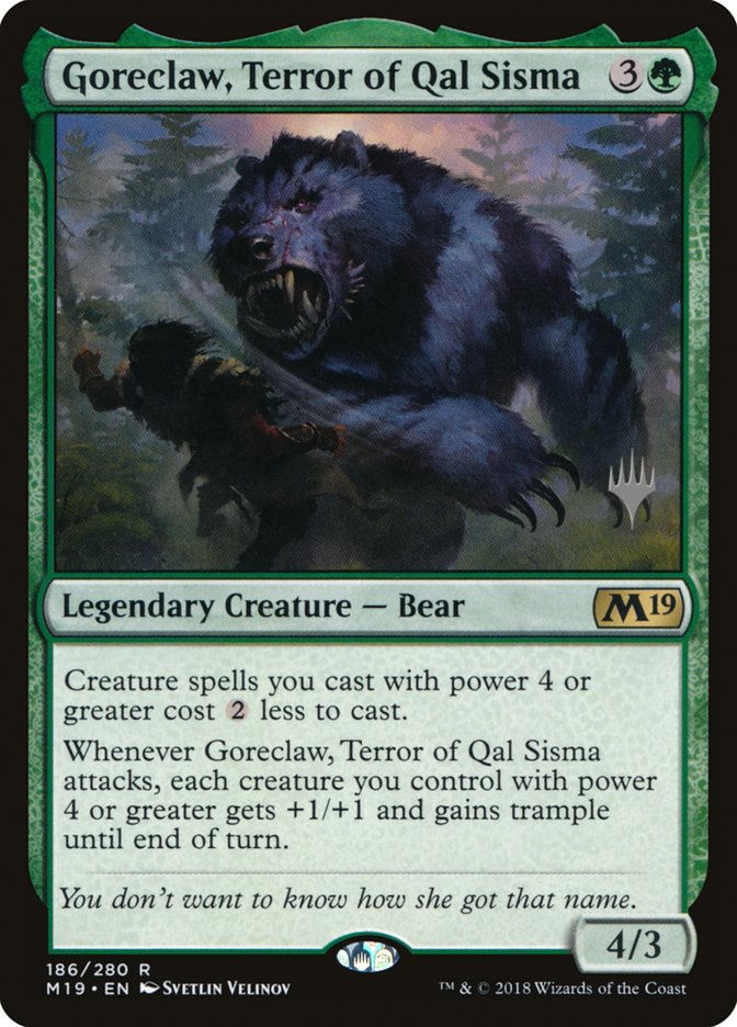 Goreclaw, Terror of Qal Sisma (Promo Pack) [Core Set 2019 Promos] | Dragon's Lair Comics and Fantasy Houston TX