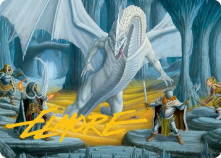 Cave of the Frost Dragon Art Card (Gold-Stamped Signature) [Dungeons & Dragons: Adventures in the Forgotten Realms Art Series] | Dragon's Lair Comics and Fantasy Houston TX