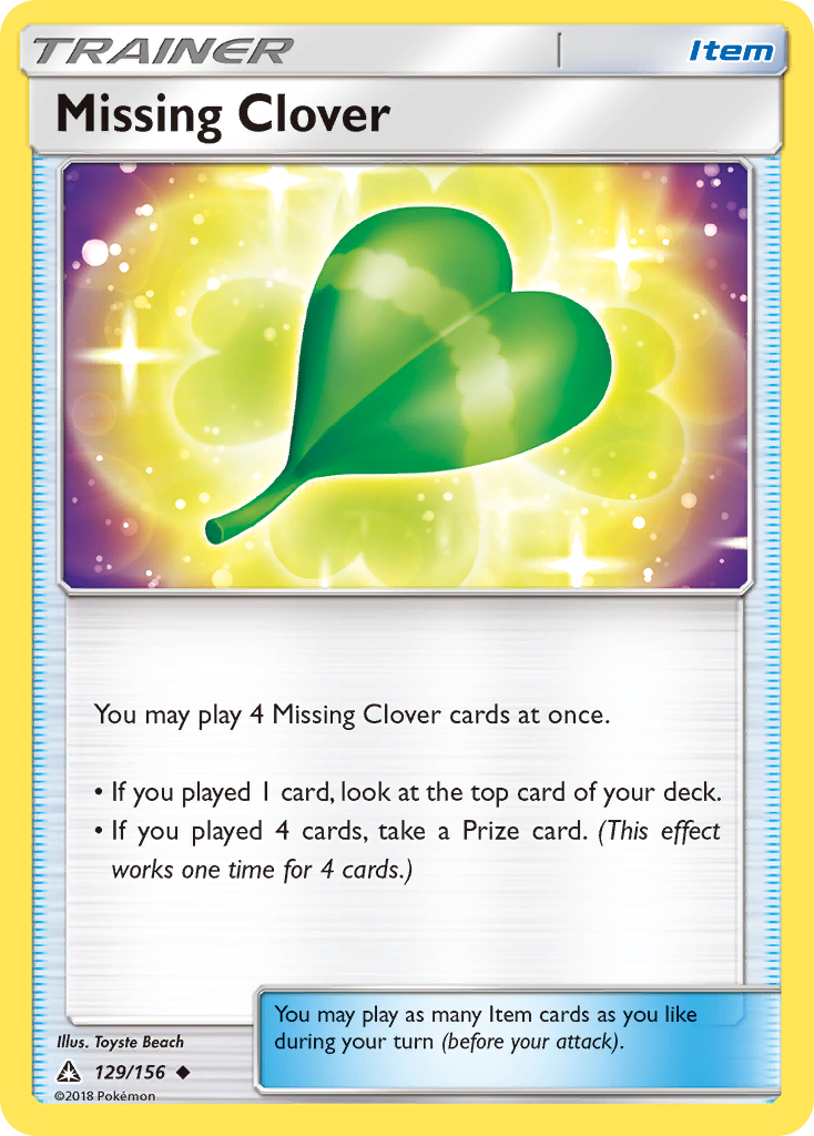 Missing Clover (129/156) [Sun & Moon: Ultra Prism] | Dragon's Lair Comics and Fantasy Houston TX