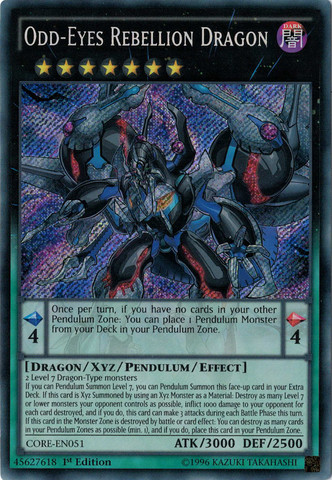 Odd-Eyes Rebellion Dragon [CORE-EN051] Secret Rare | Dragon's Lair Comics and Fantasy Houston TX