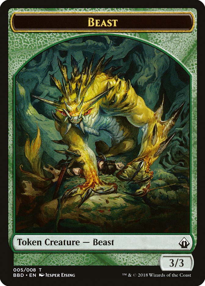 Beast Token [Battlebond Tokens] | Dragon's Lair Comics and Fantasy Houston TX