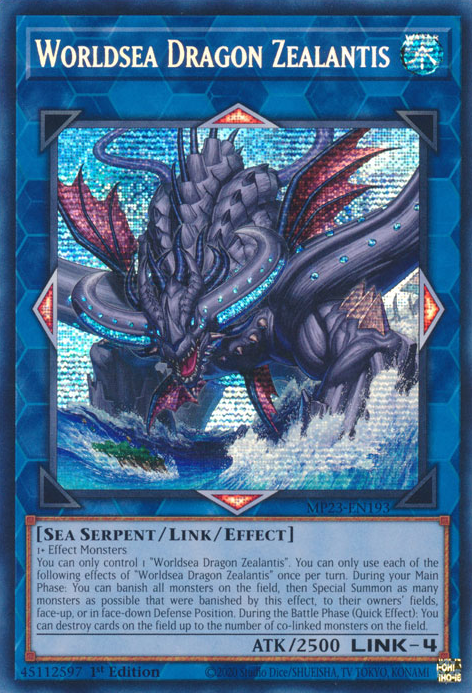 Worldsea Dragon Zealantis [MP23-EN193] Prismatic Secret Rare | Dragon's Lair Comics and Fantasy Houston TX