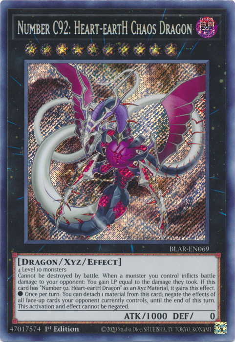 Number C92: Heart-eartH Chaos Dragon [BLAR-EN069] Secret Rare | Dragon's Lair Comics and Fantasy Houston TX