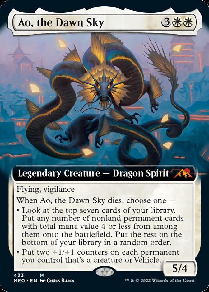 Ao, the Dawn Sky (Extended Art) [Kamigawa: Neon Dynasty] | Dragon's Lair Comics and Fantasy Houston TX