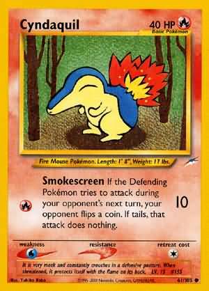 Cyndaquil (61/105) [Neo Destiny Unlimited] | Dragon's Lair Comics and Fantasy Houston TX