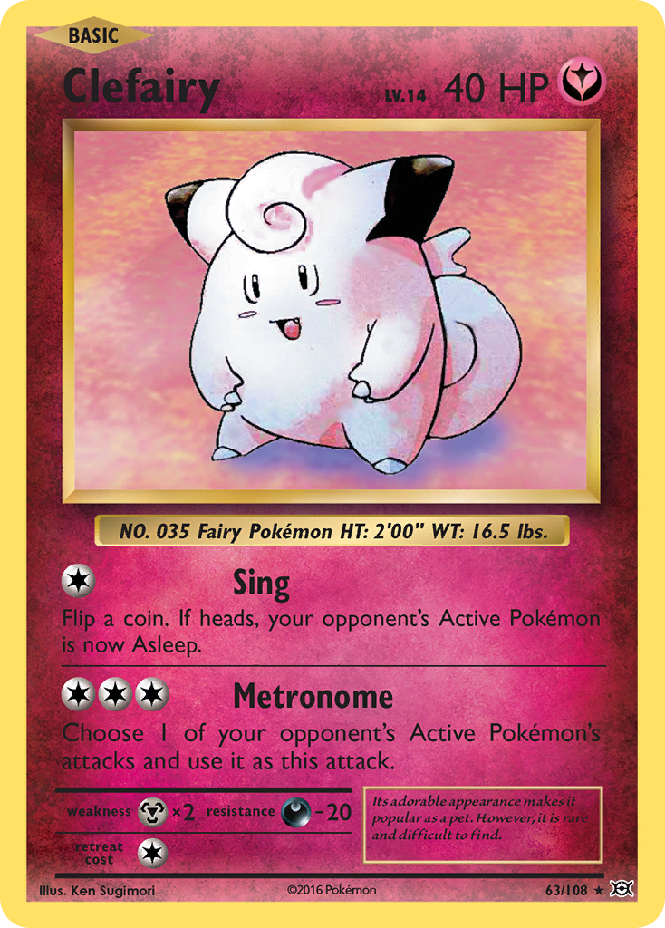 Clefairy (63/108) [XY: Evolutions] | Dragon's Lair Comics and Fantasy Houston TX