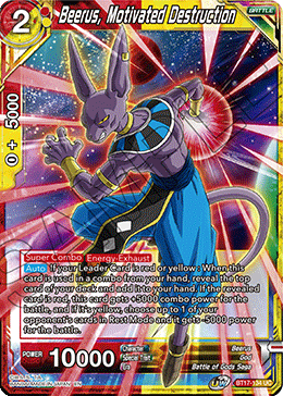 Beerus, Motivated Destruction (BT17-134) [Ultimate Squad] | Dragon's Lair Comics and Fantasy Houston TX