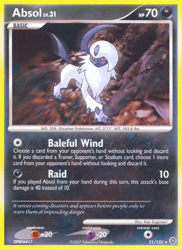 Absol (21/132) [Diamond & Pearl: Secret Wonders] | Dragon's Lair Comics and Fantasy Houston TX