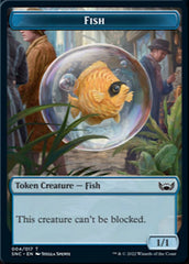 Fish // Citizen Double-Sided Token [Streets of New Capenna Tokens] | Dragon's Lair Comics and Fantasy Houston TX